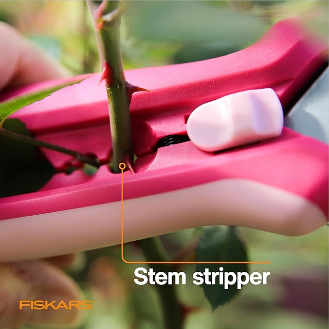 Fiskars Floral Pruning Shears - Plant Cutting Scissors/Garden Clippers For Deadheading and Working with Flowers - Rose Petal Pink
