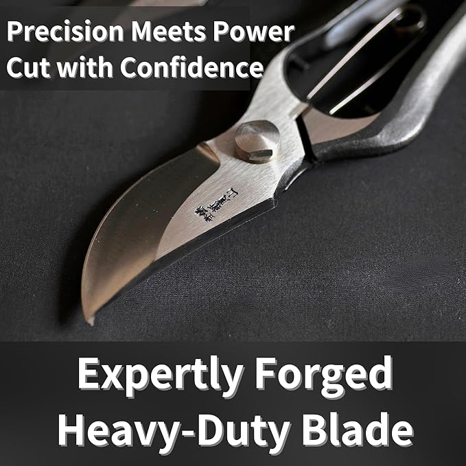 Japanese Pruning Shears for Gardening 9”, Professional Heavy Duty Bypass Pruners, Hand Forged Japanese Carbon Steel Blade, Spring Loaded Handle, Made in Japan