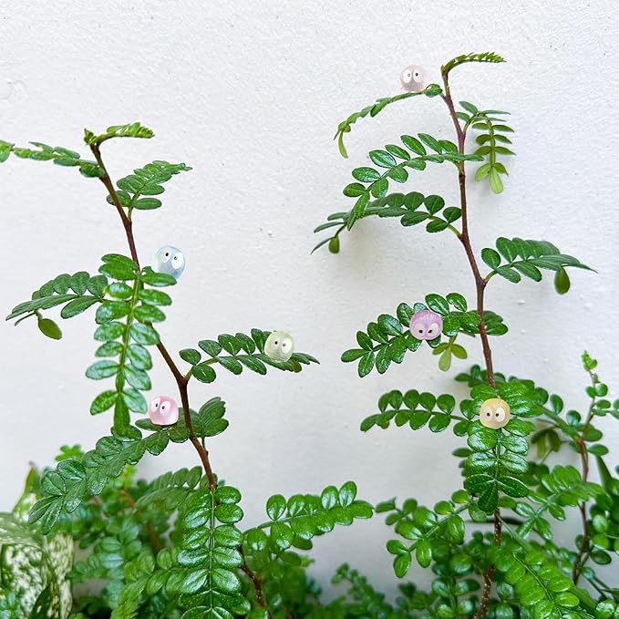 12pcs Plants Magnets Tiny Plant Safe Magnets Miniature Figurines, Fairy Garden Supplies House Plant Leaf, Key Holder Decorative (12 Dust Bunnies)