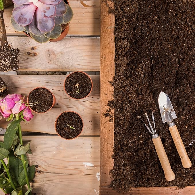 Halatool 3PCS Organic Coconut Coir Bricks Compressed Coco Coir Brick Nutrient Garden Soil with Low EC & pH Balance Premium Starting Soil Coconut Fiber Substrate for Plants Flowers Reptiles