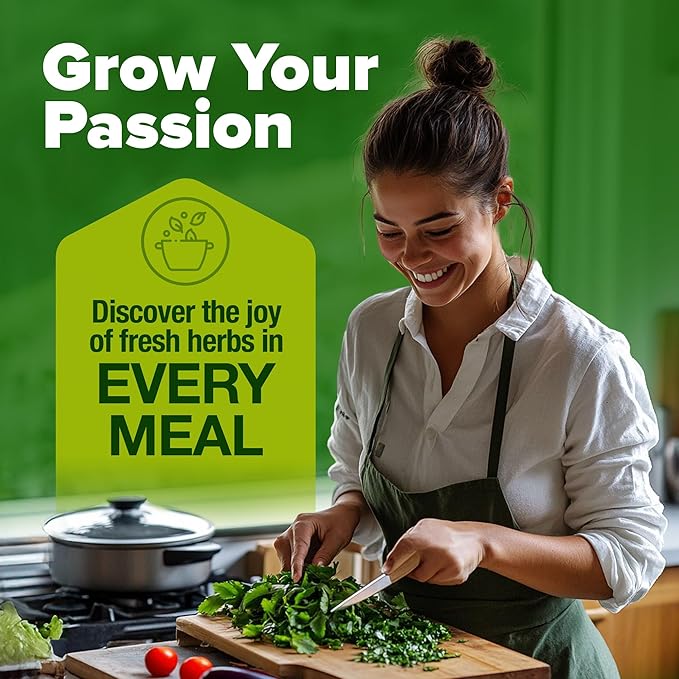 Home Grown Indoor Herb Garden Starter Kit - Christmas Gift for Gardeners - Complete 5 Herb Plant Grow Kit - Unique Gift for Mom, Women, Her, Men