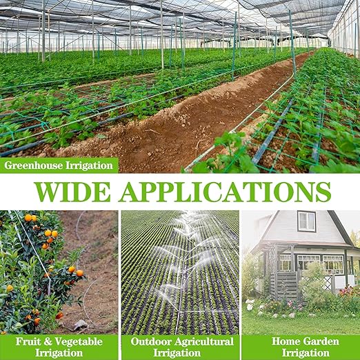 25PCS Drip Irrigation Barbed Tee Fitting Kits for 1/2 Inch Tubing 16MM OD .600" ID Barbed Tee Connectors Drip Line Connector Drip Hose Connector Drip Irrigation Sprinkler System for Garden Yard