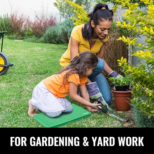 NETANY Extra Thick Kneeling Pad for Gardening, Comfortable Knee Pad Cushion, Extra Large Foam Kneeler Mat for Gardening, Baby Bath, Workout, Exercise & Yoga, Mechanic, 17.8 x 11 x 1.5 in, Grass