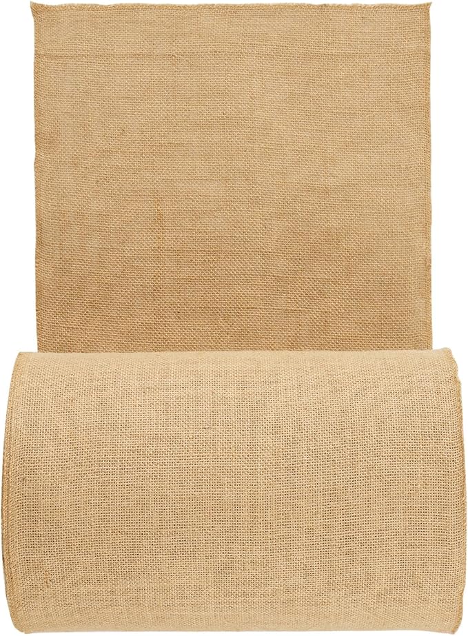 VEVOR Burlap Fabric Roll, 14” x 150 ft High Density Natural Jute Fiber Material for Outdoor Plant Care, Tree Wrap Roll, Decor, DIY Crafts, Wedding, Garden Weed Barrier, Plants & Trees Winter Covering
