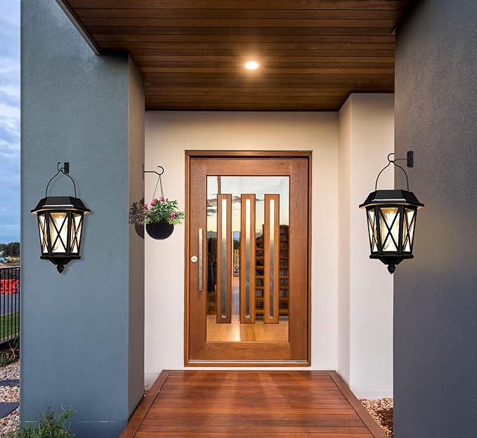 6in Hanging Plant Hooks,2Pack Ceiling Hooks for Plants,Lights,Planters,Lanterns,Hanging Bird Feeders,Wind Chimes,Indoor&Outdoor Decoration Wall Hooks Black