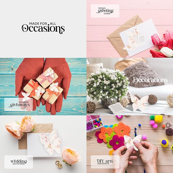 Set of 24 Pink Butterfly – Plantable Seed Paper for Weddings, Gifts, and Life Events