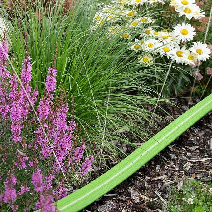 LAVEVE Sprinkler Soaker Hose for Yard 15 FT, Heavy Duty Garden Water Hoses with Stakes, Sprinklers System for Lawn, Flexible Drip Irrigation Tubing