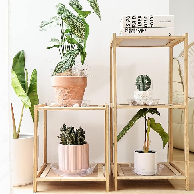 TRUEDAYS 20 Pack Plant Saucers (6 inch / 8inch / 10inch / 12inch) Clear Plant Saucers Flower Pot Tray Excellent for Indoor & Outdoor Plants