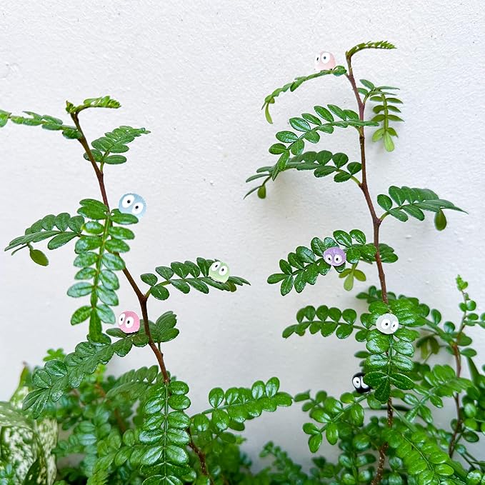 8pcs Plants Magnets Tiny Dust Bunnies Plant Safe Magnets, Plant Accessories for House Plant Indoor and Outdoor Plants Leafs,Fridge, Key Holder Decorative.(Multicolour Dust Bunnies)