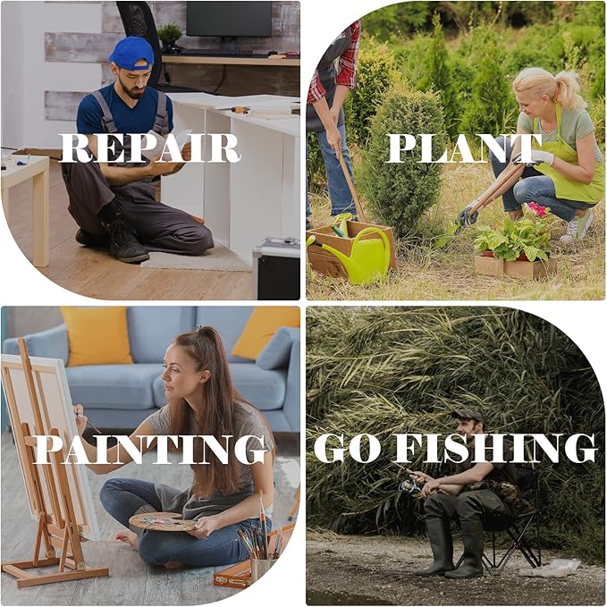 【New Upgraded】 Gardening Seat for Seniors,Foldable Garden Stool,Portable Garden Bench for Kneeling and Sitting,with Kneeling Pad,Tool Bag,Tool Pouch,Gifts for Gardeners