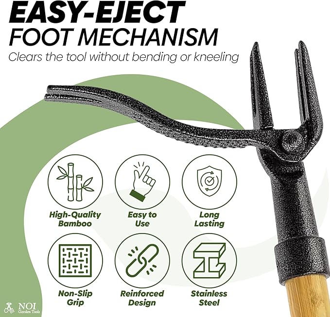 Weed Puller Tool Stand Up with Claw Gloves, Heavy Duty Long Handled Weeder with Ergonomic Design, Weed Remover for Dandelions, Crabgrass, Root Puller, Ideal Weeding Tool for Yard