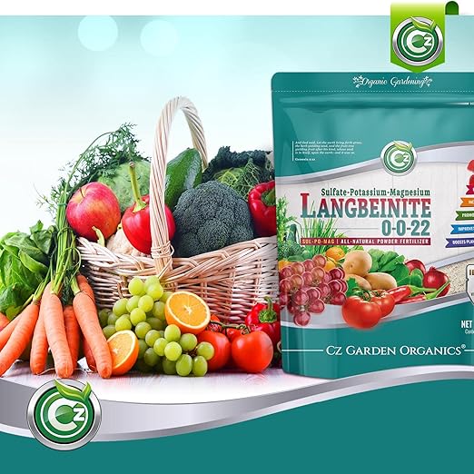 Organic Langbeinite 0-0-22 Sul-Po-Mag 4LB - Made in USA Soil Amendment for Indoor/Outdoor Plants & Flower Gardens. Water Soluble Potassium/Magnesium/Sulfur. Low Chlorine Fertilizer. OMRI Listed
