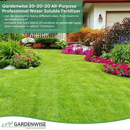 20-20-20 Water-Soluble Fertilizer – Powder for Liquid Plant Food for Indoor & Outdoor Plants, Orchids, Vegetables, Lawns, Flowers – 20 20 20 Fertilizer (2 QUARTS)