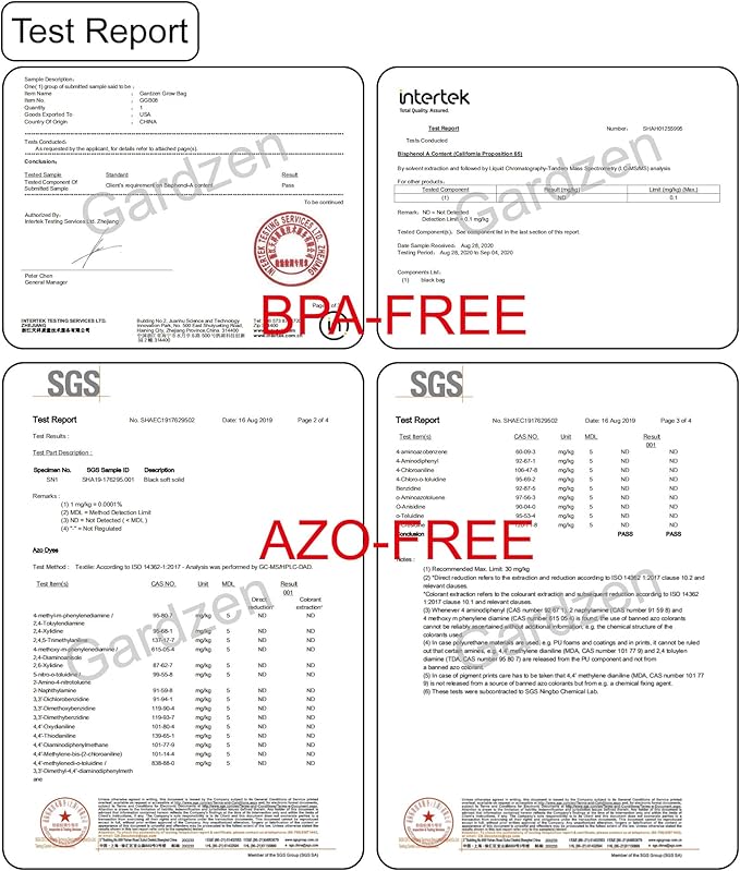 Gardzen 20-Pack 7 Gallon Grow Bags, Aeration Fabric Pots with Handles, Pot for Plants