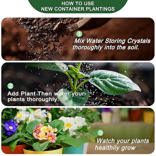 5 LB Water Storing Crystals for Plants Prevents overwatering and Dehydration of Plants Indoor and Garden (80OZ)