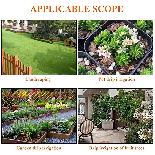 Drip Irrigation System,Automatic Irrigation System With Replaceable 360-degree Bending.Orange Atomization Nozzle For Watering System For Garden Plant.