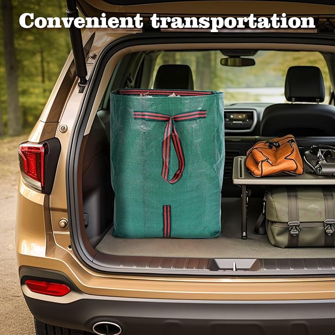 Leaf Collector,Reusable Yard Waste Bags 3 PACK,40 Gallons Leaf Bag Holder,Collapsible Garden Bags, Reuseable Heavy Duty Lawn and Leaf Bags, Yard Garden Bags for Leaves Lawn Grass Clippings