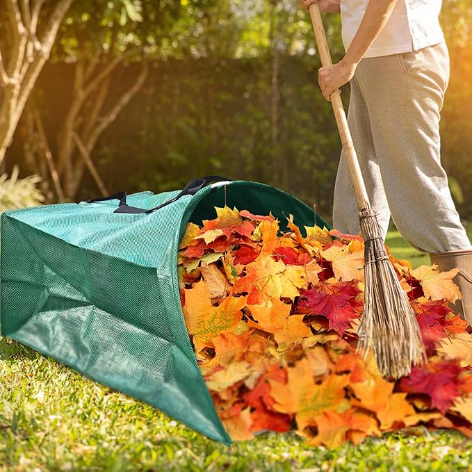 53 Gallon Leaf Collector,Large Yard Dustpan,Portable Pop Up Leaf Bags, Foldable Leaf Pick Up Tools,Reusable Yard Garden Bags for Leaves Lawn Trash(200L)