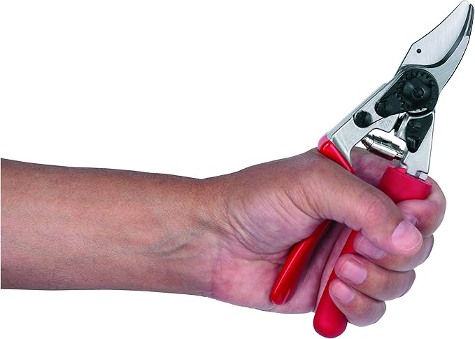 Felco Pruning Shears (F 17) - High Performance Swiss Made Left-Handed One-Hand Garden Pruner with Steel Blade