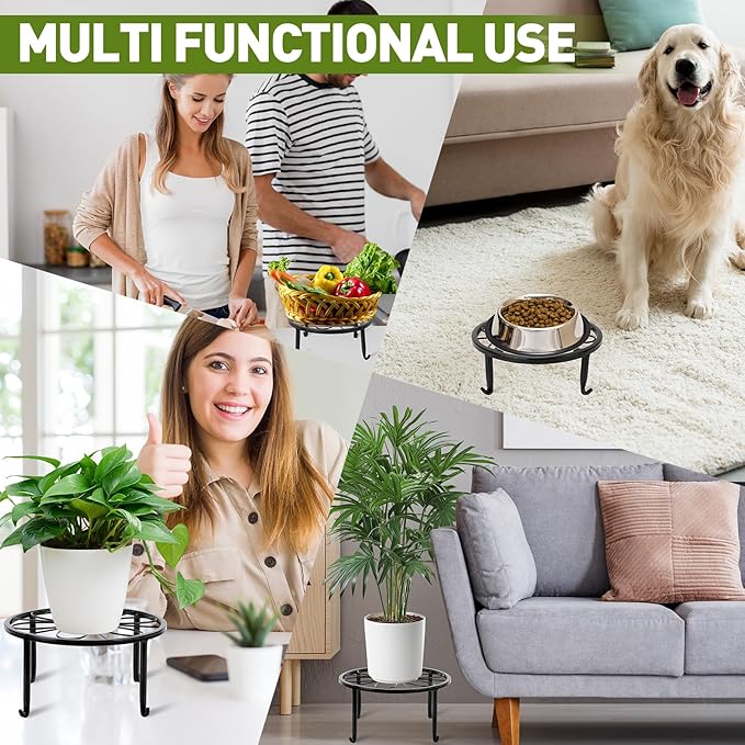 ESRICH 10Pack Plant Stand, Metal Plant Stands for Outdoor Indoor Plants, Heavy Duty Plant Stands for Multiple Plant, Anti-Rust Iron Plant Pot Shelffor Planter, Potted Plant Holder for Garden Home