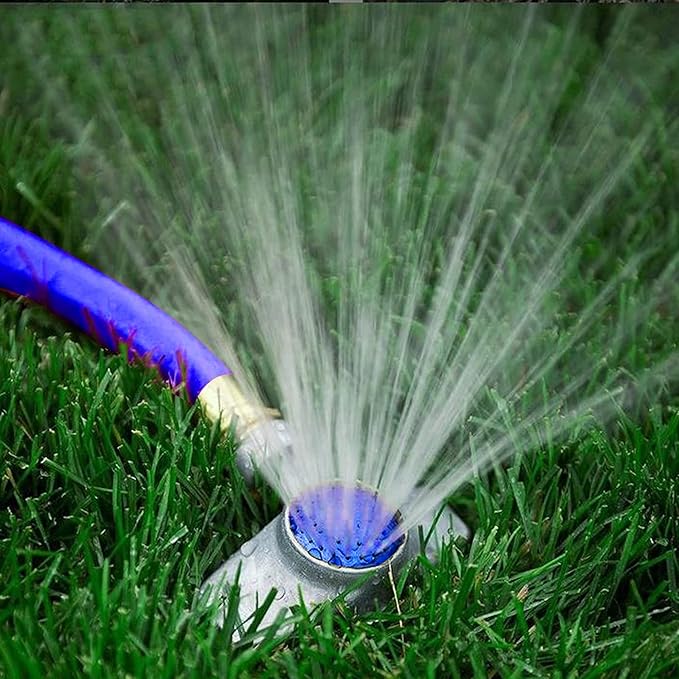 Hourleey 360 Degree Metal Spot Sprinkler, Lawn Sprinklers for Yard, Circle Pattern Sprinkler with Gentle Water Flow for Small Area Yard Lawn Garden Watering, Coverage Up to 30FT