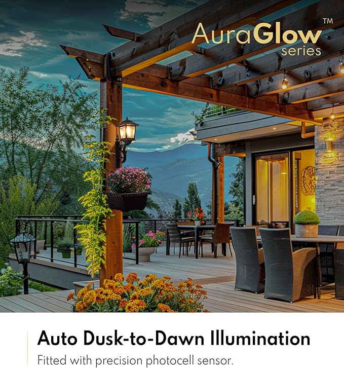 Outdoor Flower Pots 2 in 1, Outdoor Planter, Solar Lamp Post Lights Outdoor, Wall Mount or Freestanding Waterproof Solar Post Decorative Lamp for Lawn Patio Front/Back Door(Flowers not Included)