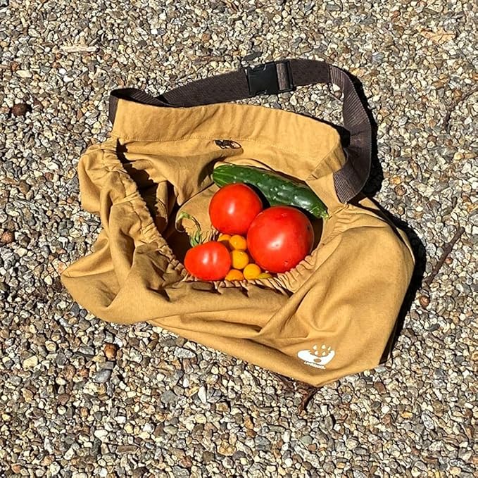 UpBloom Harvest & Weeding Waist Apron with Pockets | Berry Picker/Garden Apron/Foraging Bag for Harvest - Vegetables, Fruits