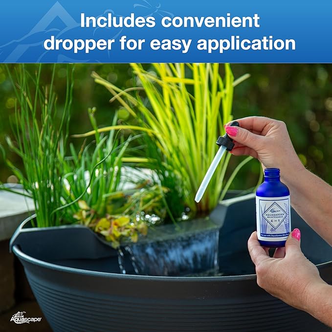 Aquascape AquaGarden Pond and Fountain Maintenance Water Treatment, 4-in-1, 4 oz, 96098