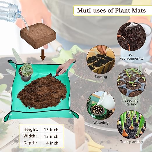 Eco-Friendly Coco Coir Mat & 10lbs Soil Conditioner for Plants, Succulents, Violets - Supports Strong Roots & Healthy Growth
