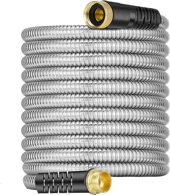 10 feet Water Hoses – 3/4'' Fittings, Flexible Garden Hoses for Garden Watering, Outdoor Cleaning, House Cleaning, Car Washing, Swimming Pool, Camping, Agricultural Irrigation, Dog Bathing