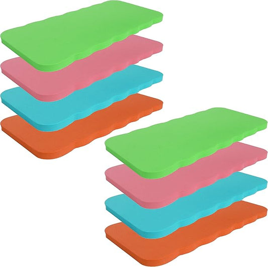Black Duck Brand 8 Foam Kneeling Pads - Garden Knee Mat/Gardening Seat Cushion - Quality Comfort! 7" x .5"x 15" (8, Multi)