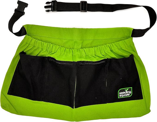 Seeding Square Harvest Apron Hands-Free Gardening Apron for Fruits, Vegetables, Tools – Adjustable, Durable, Washable