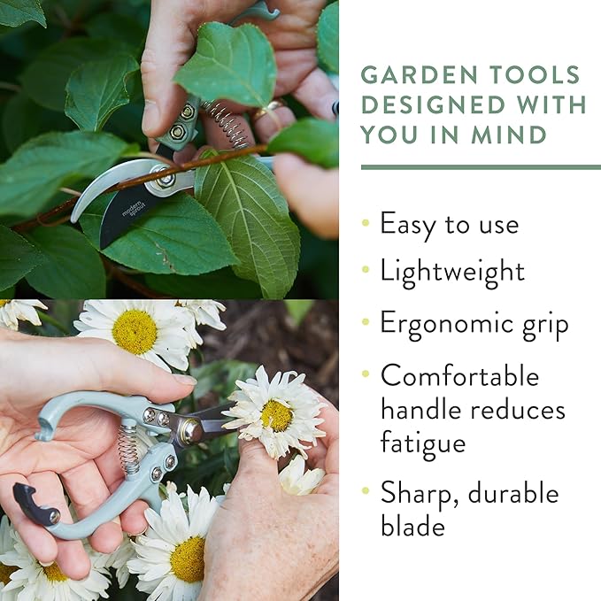 Modern Sprout Gardening Shears & Pruners 2-pack, Lightweight, Durable, One Size (Chartreuse)