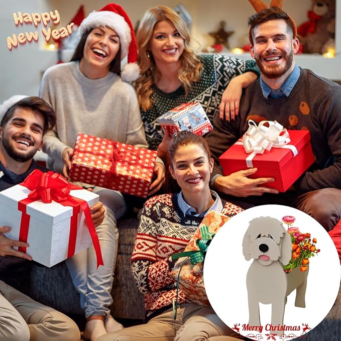 Golden Doodle Dog Planter Plant Pots,Cute Garden Dog Flower Planter,Dog Planters Birthday Gifts for Women,Office,Indoor/Outdoor Decor(9.45 * 7.17 * 13.82in)