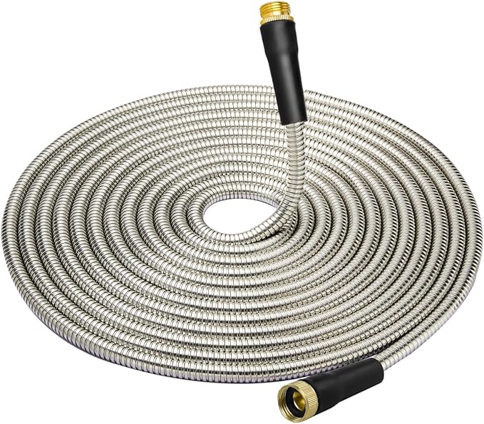 Water Hoses 10 feet – 3/4'' Fittings, Flexible Garden Hoses for Garden Watering, Outdoor Cleaning, House Cleaning, Car Washing, Swimming Pool, Camping, Agricultural Irrigation, Dog Bathing