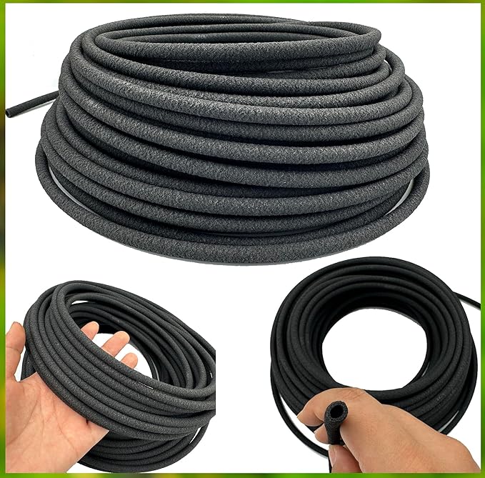 1/4 inch Soaker Hose Tubing for Drip Irrigation, 100FT Garden Beds Soaker Irrigation Tubing Hose with Various Accessories Rubber Longer Lasting Drip Irrigation Save 70% of Water for Garden and Yard