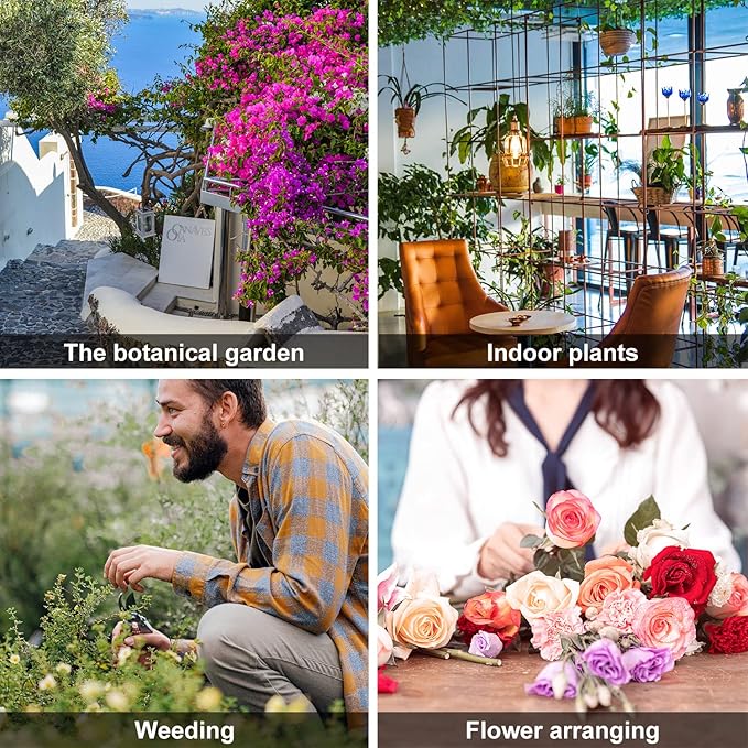 Pruning Shears, 7 in 1 Garden Pruners, Multitools Folding Gardening Shears, 8" Professional Garden Scissors, Garden Clippers, Garden Shears Pruning, Pruning Scissors