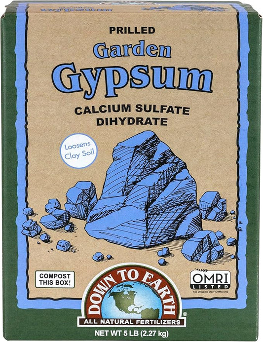 Down to Earth Organic Garden Gypsum Calcium Sulfate, 5 lb