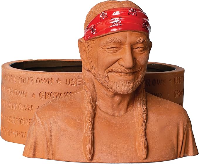 Chia Pet Herb Garden - Willie Nelson with Seed Pack, Decorative Pottery Planter, Easy to Do and Fun to Grow, Novelty Gift, Perfect For Any Occasion