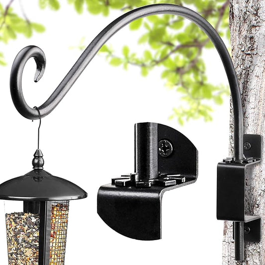AJART Bird Feeder Hangers Outdoor: 12-Inch Swivel Hanging Plant Bracket for Indoor Wall Mount - Swivel Plant Hook for Flower Basket