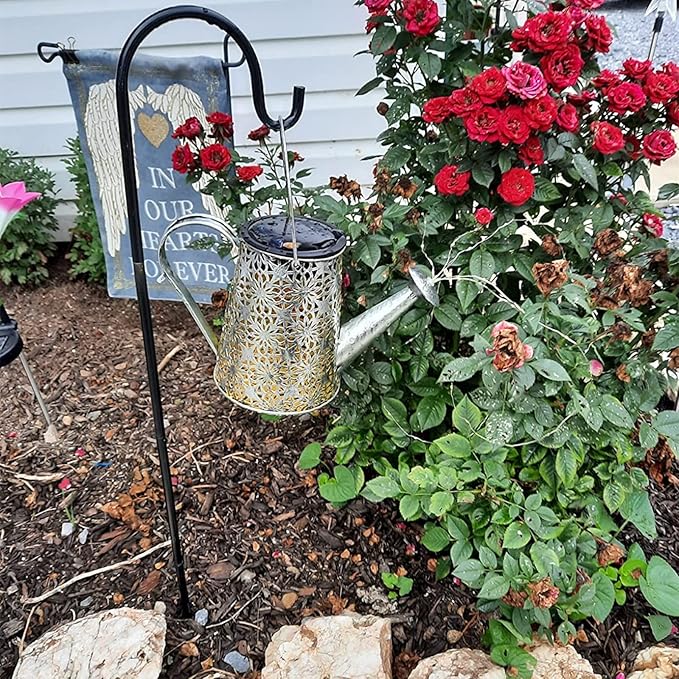 Solar Watering Can Lights, Large Retro Metal Hanging Solar Lights Outdoor Waterproof, Gardening Gifts for Mom Grandma Women Birthday, Garden Decor Yard Light Outside for Porch Landscape Patio