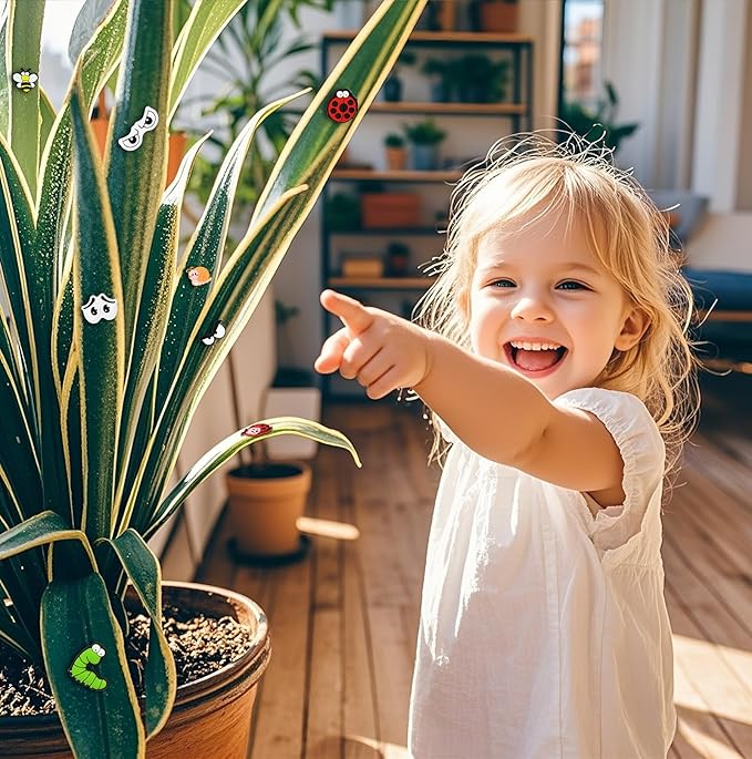 Plant Magnets for Potted Plants, 12pcs Plant Decorations Plant Magnet Eyes Fun Face Plant Charms for Plant Lovers Friends Unique Gifts, Indoor Outdoor Office Plants Accessories