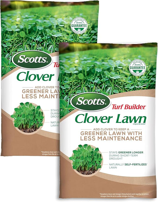 Scotts Turf Builder Clover Lawn, Greener Lawn with Less Maintenance, 2 lbs., 2-Pack