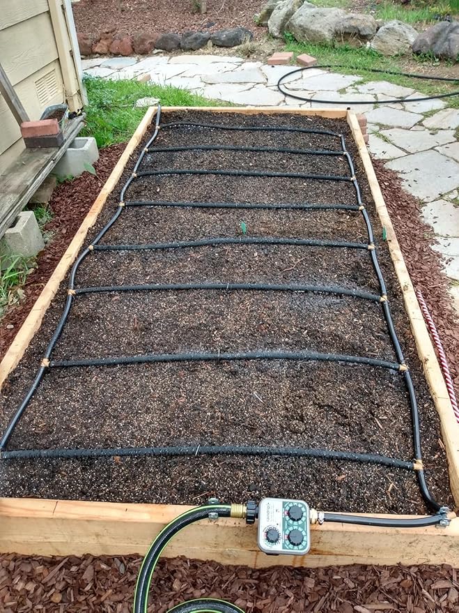 1/2" id - 100ft Black Vinyl Tubing Flexible PVC Tube Hybrid Hose Transfer Water Fuel Gas for Pond Fountain Garden Waterfall, Durable and Safe, with 2 Hose Clamps