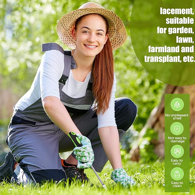 Hand Weeder Tool Garden Weeding Tool Gardening Weeder Tool with Ergonomic Handle, Stainless Steel Garden Lawn Farmland Transplant Gardening Plant Tool(2 Pronged Fork, 2 Pieces)