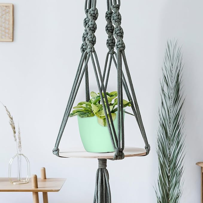 Utopia Home - Plant Pots Indoor with Drainage - 7/6.6/6/5.3/4.8 Inches Home Decor Flower Pots for Indoor Planter - Pack of 5 Plastic Planters for Indoor Plants, Cactus, Succulents Pot - Mint