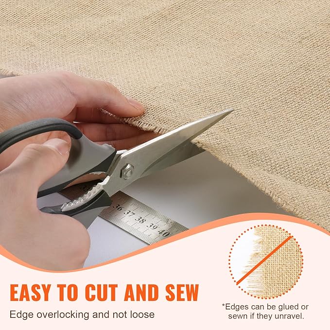 VEVOR Burlap Fabric Roll, 40” x 75 ft High Density Natural Jute Fiber Material for Outdoor Plant Care, Tree Wrap Roll, Decor, DIY Crafts, Wedding, Garden Weed Barrier, Plants & Trees Winter Covering