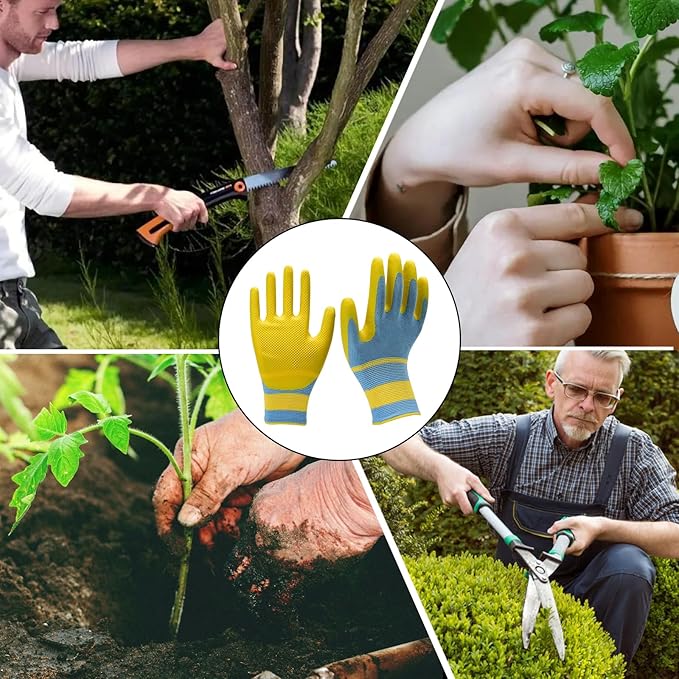 gardening gloves 12 Pairs for work cleaning welding or mechanix material cotton rubber or latex for women or men