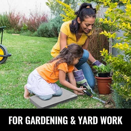 NETANY Extra Thick Kneeling Pad for Gardening, Comfortable Knee Pad Cushion, Extra Large Foam Kneeler Mat for Gardening, Baby Bath, Workout, Exercise & Yoga, Mechanic, 17.8 x 11 x 1.5 in, Gray