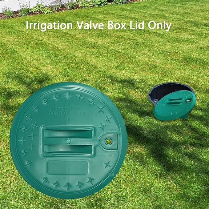 Cunguv Valve Box Cover Lid 10-inch Sprinkler Valve Box Lid Replacement Round for Automatic Irrigation System 2 Pieces